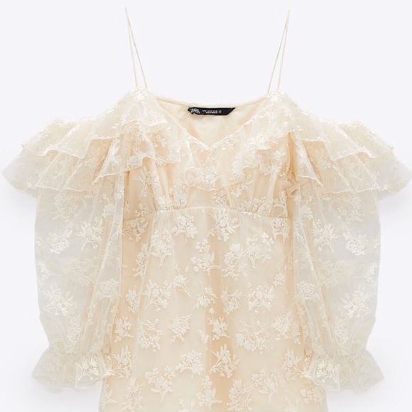 Zara Tops Zara Floral Embroidered Top Poshmark